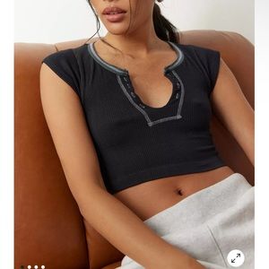 Out from under Go for Gold seamless top